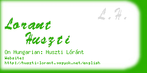 lorant huszti business card